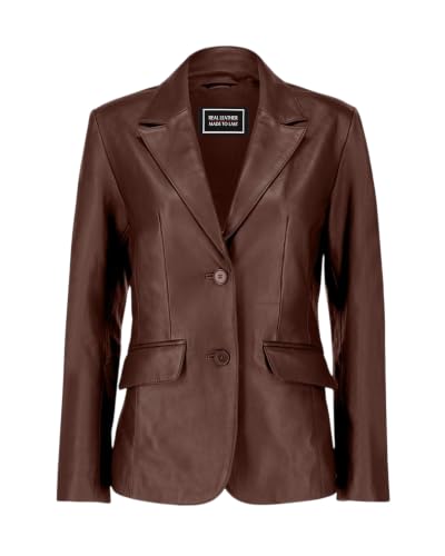 Image of Jild Classic Style Leather Blazer Women - Casual Coat Leather Jacket Women