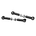 Mrisata RC Steering Link Rod Aluminum Alloy Upgraded Servo Pull Linkage Arm for MJX 14210 14209 16208 16209 1/14 Scale RC Cars 2PCS (Black)
