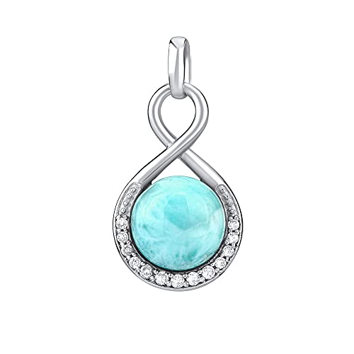 SILVEGO - JSTS14709LR – Pendentif Femme - Argent 925/1000 - Larimar Véritable