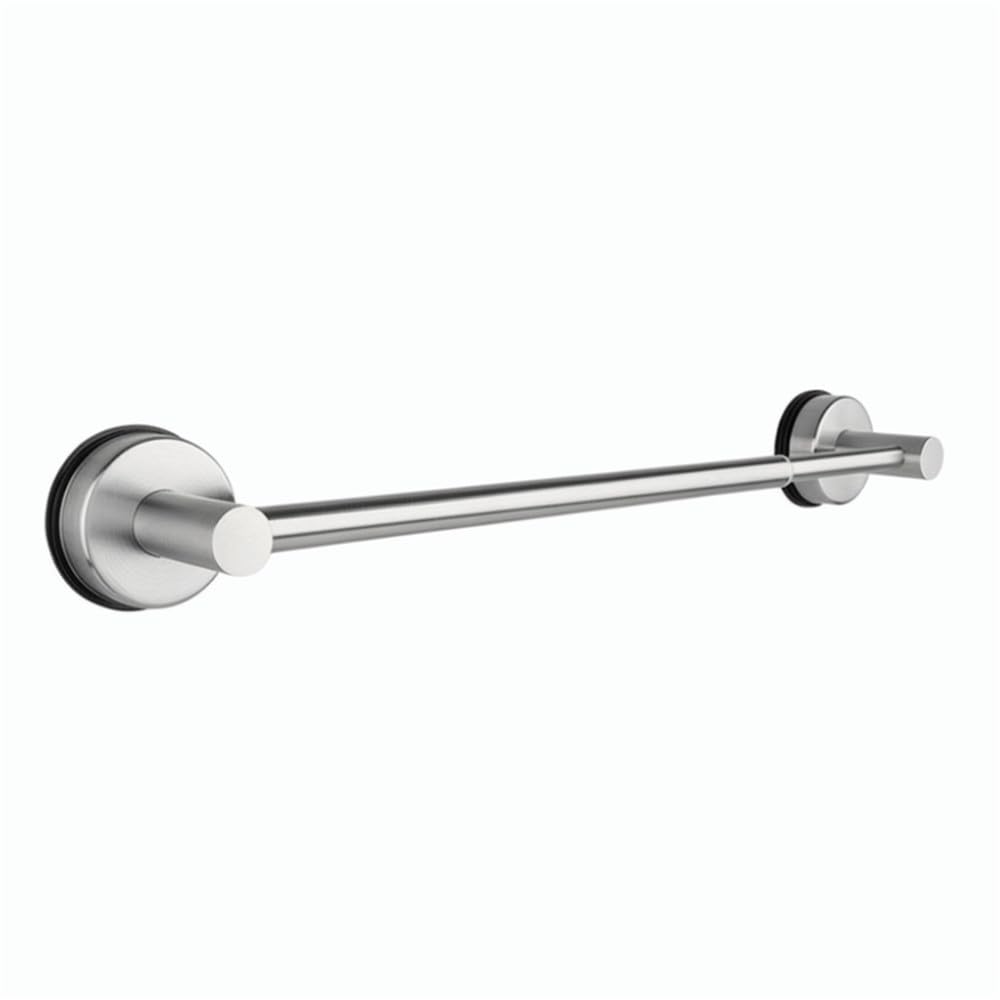 VVW&LIU Stainless Steel Adjustable Towel Bar Retractable Single Bar Towel Holder Punch-free Wall-mounted Extendable Towel Rack,Silver