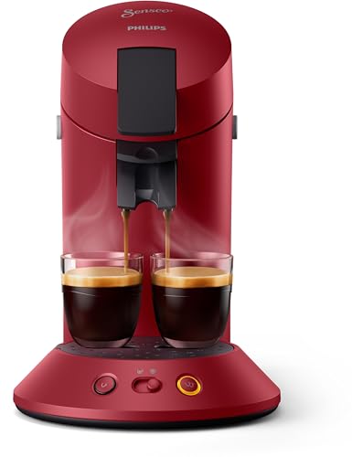 Philips SENSEO Original Plus Machine à Café à Dosettes – 1 ou 2 Tasses, Booster d’Arômes, Crème Plus, Intensité Réglable, Plastique Recyclé (CSA210/91)