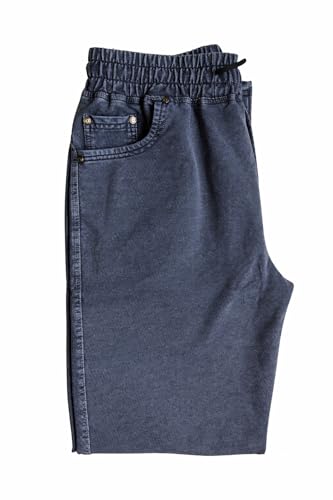 Image of Men's Denim Lower (Track Pants - Soft Fabric with Elastic Waist, Cotton Twill, Casual Wear, Regular Fit, Full Length for Gym, Exercise, Yoga)
