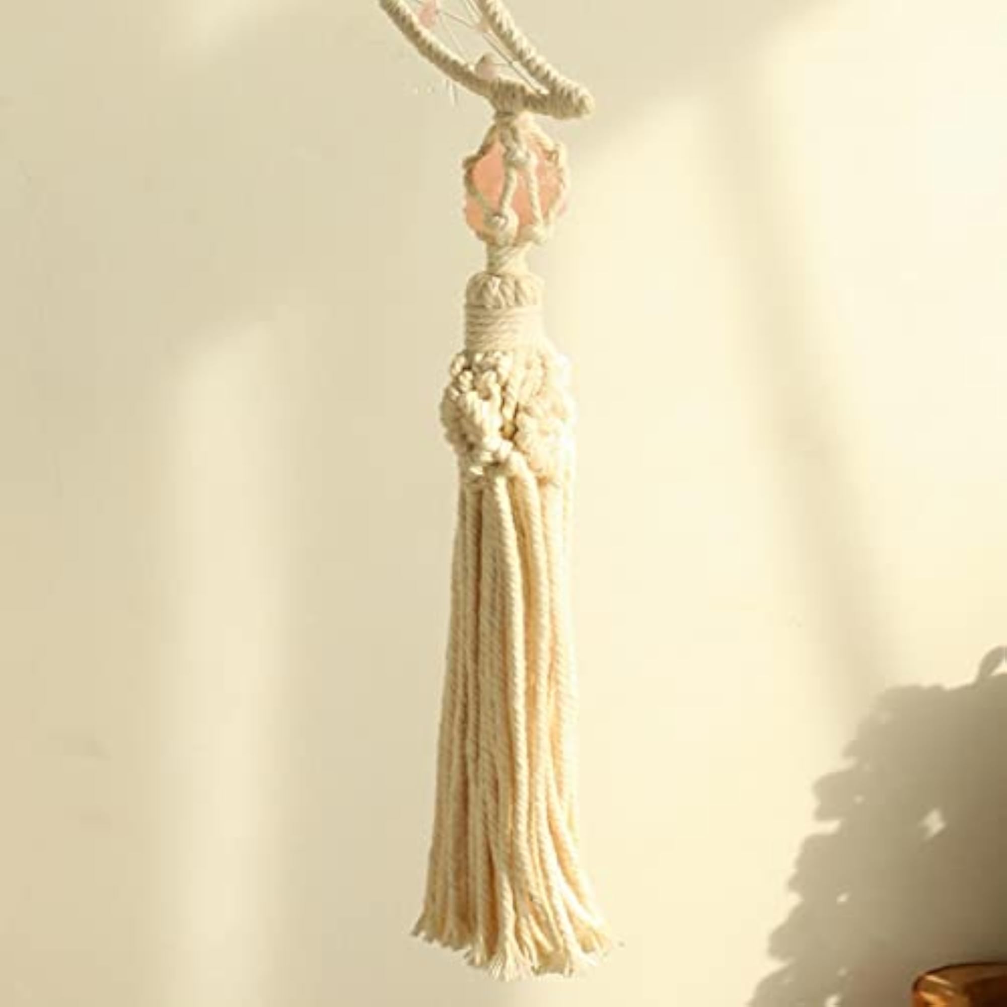 Moon of Dream Catcher Macrame Wall Hanging