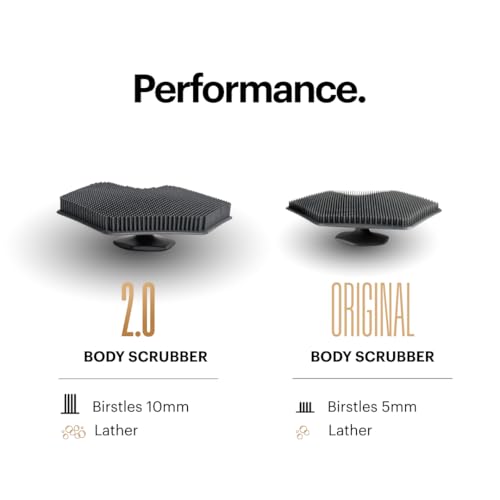 Image of Body Scrubber 2.0 - Robin - Premium Silicone Body Exfoliator for Men, Deep Clean, Hygienic, Fast Drying, Durable Shower Grooming Tool