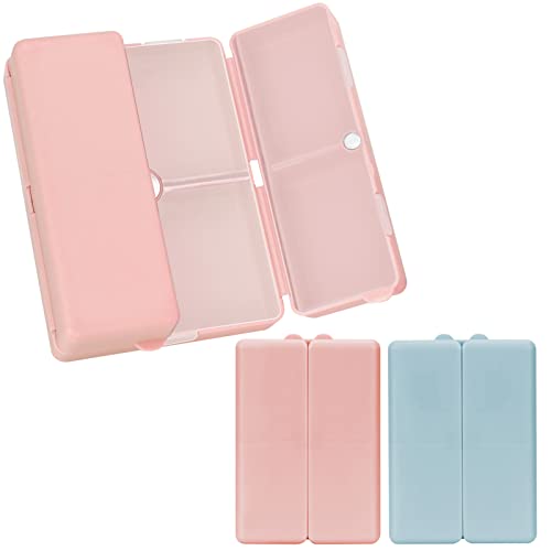 Image of FYY Travel Pill Organizer, Large Pill Box Medicine Case-2pcs Pink Navy