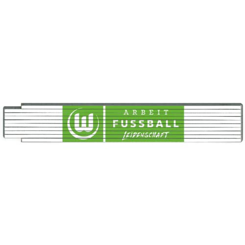 VfL Wolfsburg Zollstock - Arbeit Fussball Leidenschaft - Gliedermaßstab Schmiege - Plus Lesezeichen Wir lieben Fußball VfL Wolfsburg Zollstock - Arbeit Fussball Leidenschaft - Gliedermaßstab Schmiege - Plus Lesezeichen Wir lieben Fußball