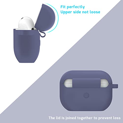 Mateprox Airpods Pro 2 Case With Keychain/Hand Strap, Airpods Pro 2Nd Generation[2022] Protective Shockproof Silicone Headphone Cover Support Wireless Charging For Airpods Pro 2 Gen - Lavender Purple #TOP1