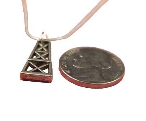 Oil Rig Derrick Necklace, men or women Gas Drill Drilling nb 22" chain charm Fast Free Supply3
