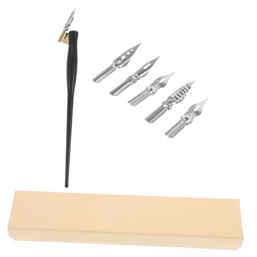 Tofficu 欧式復古実木斜めペン 筆記用具 書道用ペン 独特な 先端 快適な握