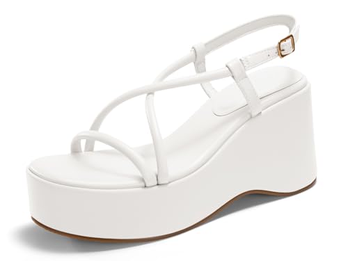Sandales compensées à bride arrière Coutgo pour femme en été