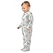 Emelivor Spring Butterflies Flowers Blue Newborn Baby One-Piece Sleepers Long Sleeve Footed Pjs for Boys Girls