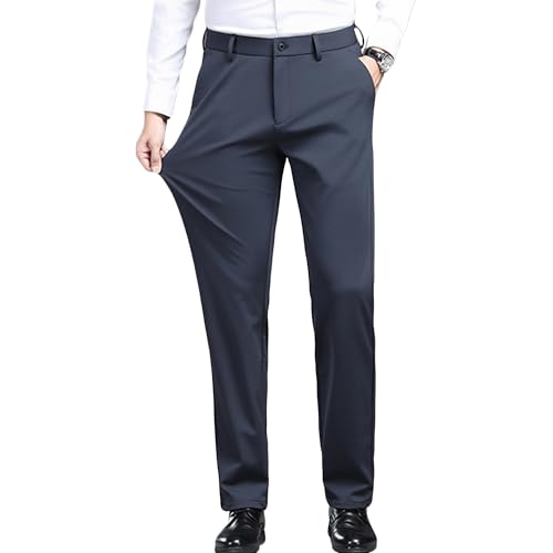 Men's Suit Wrinkle Free Pants Flat Front Casual Dress Slacks Pant Regular and Big & Tall Work Trousers