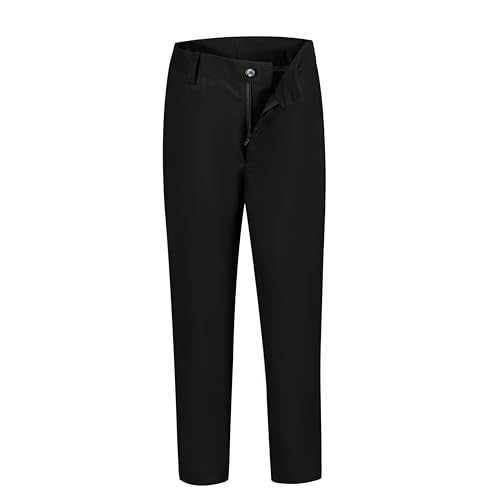 Boys Dress Pants Adjustable Waist Flat Front Casual Wear Slim Fit School Uniforms Pants