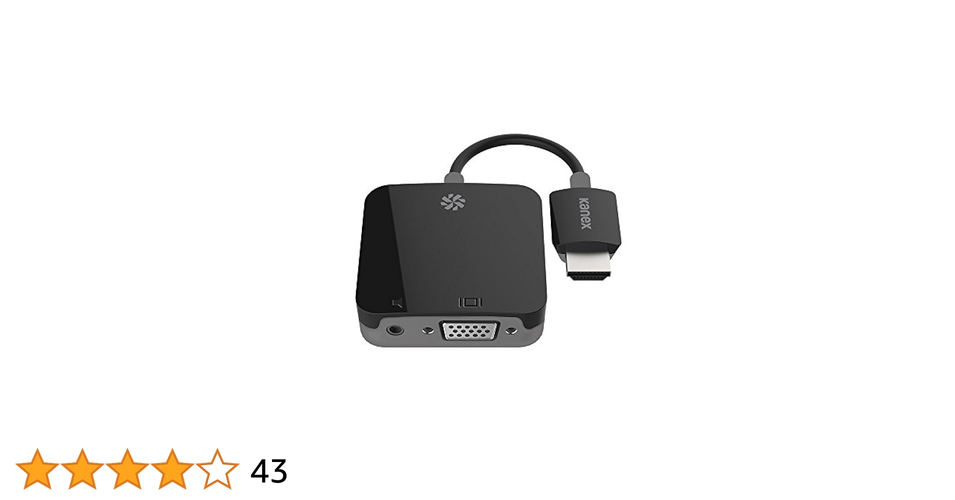 Kanex カネックス HDMI アダプター K172-1022-BK7I Kanex HDMI to VGA Adapter with Apple TV AirPlay K172-1022-BK7I
