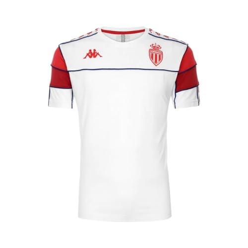 Kappa 222 Banda Arari Slim As Monaco, Camiseta Niños, Blanco/Rojo, 10 años