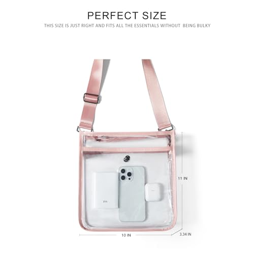Image of Bluome Clear Bag for Stadium Events 12x12x6, Clear Purses Stadium Bag Crossbody Purses for Concerts Football Games Travel