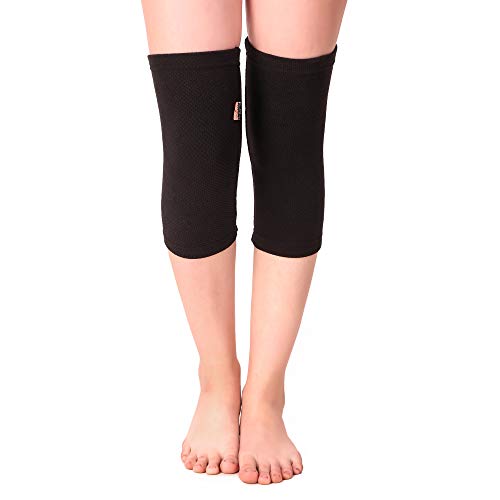 Image of ONYXNEO Knee Caps for Pain Relief, Women, Men - Soft, Breathable Fabric, Four Way Stretch, Sweat Absorption, Mild Compression, Support and Comfort Knee Sleeves Brace (Black, X-Large)