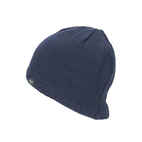 SEALSKINZ | Cley | Waterproof All Weather Unisex Beanie Hat | Outdoor Headgear | Suitable for All Outdoor Activities | L - Navy Blue