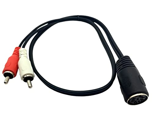 Contenuto della confezione: 1 x 8 pin DIN femmina a 2 x RCA maschio cavo audio.