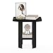 Furinno SIMPLE DESIGN Side Table, 2-Tier Modern End Table with Soft Edges, Open Shelves Night Stand, Bedside Table, for Living Room, Bedroom, Espresso
