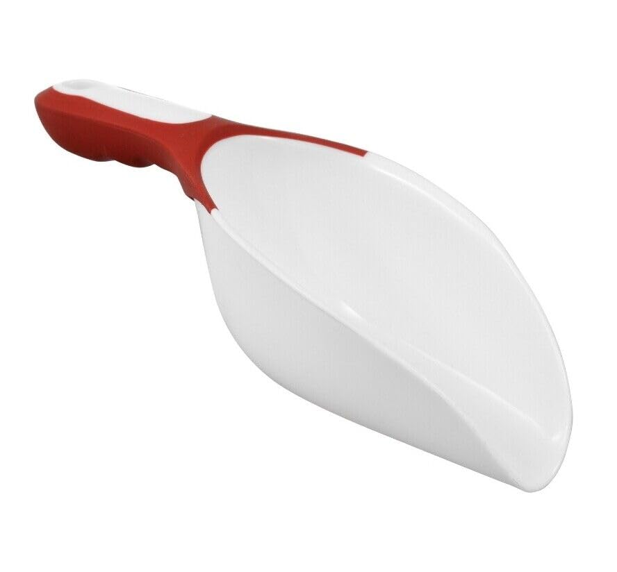 RED Scoop with Soft Grip Handle, 8.5 x 3.25 x 2.5 in.