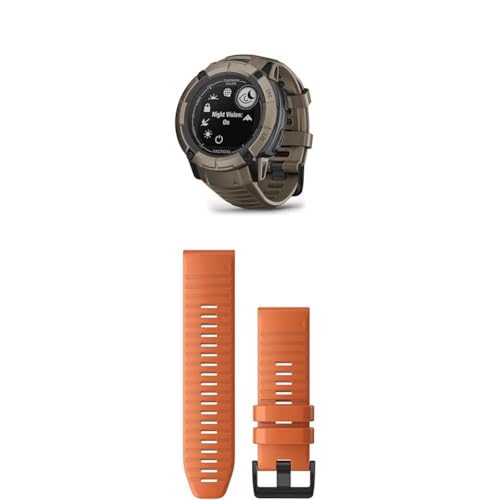 Garmin Instinct 2X Solar – GPS Smartwatch with Infinite Battery Life in Smartwatch Mode, Over 40 Sport Apps & QuickFit Band