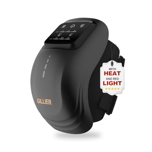 Knee Massager Smart with Heat, Red Light and Massage Therapy, 3 Vibration Modes and 3 Heating...