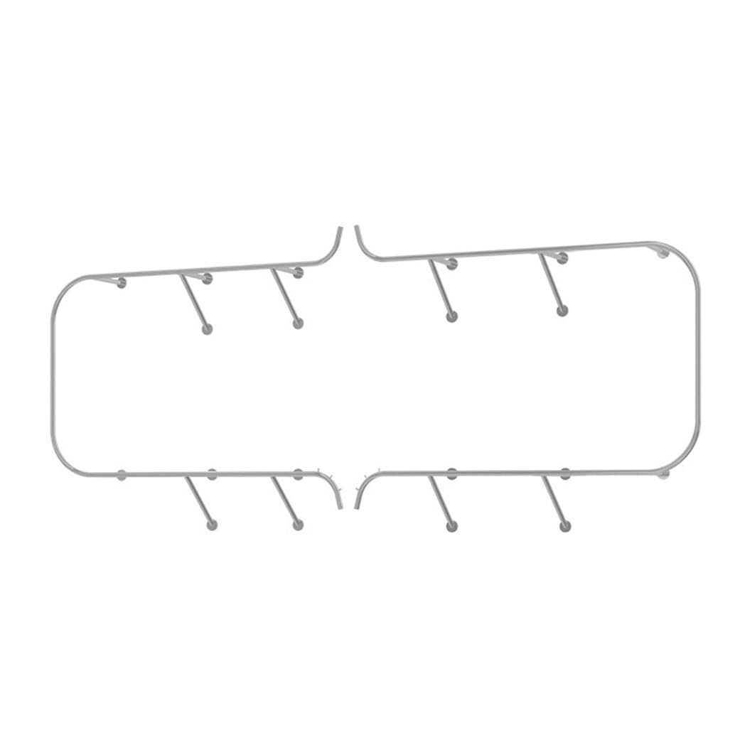 YNBSHGAA Wall Mounted Coat Rack with 5 Hooks, Industrial Clothes Tidy Rail for Entryway, Hallway, Bedroom, Heavy Duty,size_name-450cm