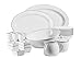 Produktbild MÄSER 931920 Professional Dining Zubehör Set aus Müslischalen, Eierbechern, Schüsseln, Zuckerdose, Milchkännchen, Dipschälchen und Servierplatten, 24-teilig, Weiß mit Silberrand, Porzellan