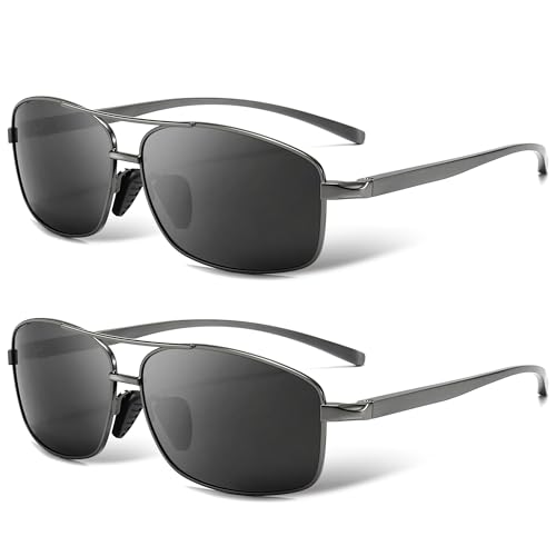 Image of SUNGAIT UV protection Ultra Lightweight Rectangular Polarized Sunglasses