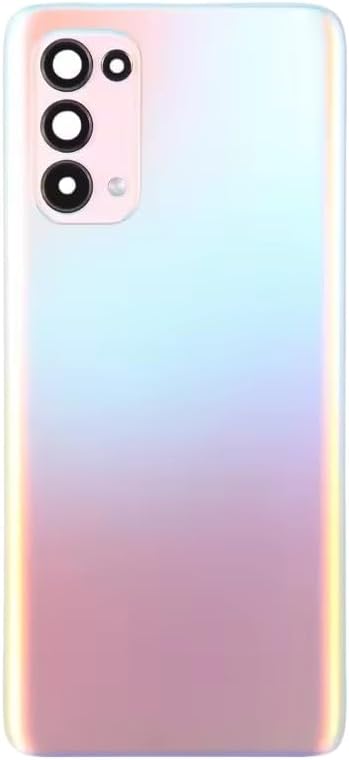 Compatible Rear Glass Panel for Oppo Reno5 4G Model CPH2219 – Battery Door Back Cover, Battery Back Cover Housing Replacement Part (Golden)