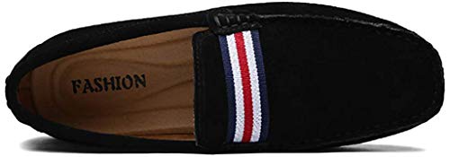 AARDIMI Mocassins en Daim Hommes Penny Loafers Casual Bateau Chaussures de Ville Flats 38-49 (46 EU, Noir) Cover