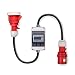 Produktbild Swissnox 16A MID geeicht - Digital Stromzähler Zwischenstecker Box 400V / 16A CEE-Stecker Und Kupplung (PCE). Wattmeter Energiezähler Zwischenzähler Starkstromzähler. Assembled in Germany 0.5m