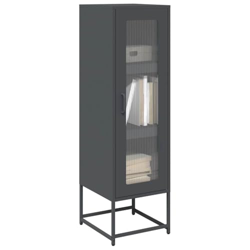 Vetnasa Aparador de Acero Laminado en frío Antracita 36x39x123 cm Mobiliario, Armarios y Almacenamiento, Aparadores Antracita 18,39 KG