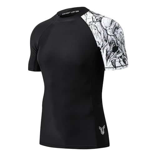 Camisas de manga corta diseño Águila Negra con alta densidad de protección UPF 50+