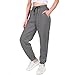 UMIPUBO Pantalon De Sport Femme, Pantalon de Jogging Long Décontracté en Coton avec 4 Poches, Yoga, Jogging Fitness Pantalon, Pantalon de Survêtement Chaud en Molleton Peluche (Gris foncé,XL)