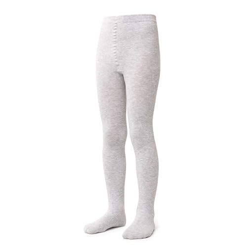 STEVEN Collant in cotone liscio e liscio per bambini/Altezza 68 cm-158 cm/Perfetto per le giornate più fresche/Coprenti/Calzamaglia per bambini/Unisex/Età 0-11/Grigio chiaro erica/104 cm-110 cm