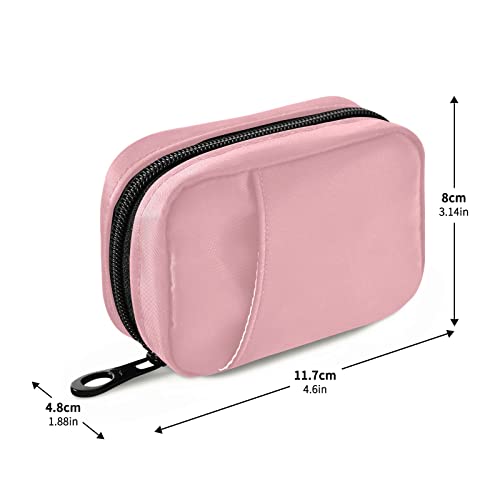 Image of Sunflower Floral Pill Case, Weekly Portable Pill Bag Container 7 Days Pill Box Organizer Vitamin Supplement Holder with Zipper for Travel Family Business, Z-pink Basic, 4.6 X 3.14 X 1.88in
