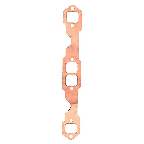 Image of Exhaust Gaskets, 2pcs Square Port Copper Header Exhaust Gaskets Reusable Fit for for SB 327 305 350 383