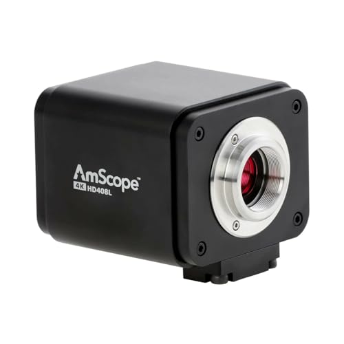 Image of AmScope HD Series 4K 30fps 8MP HDMI /USB Color CMOS C-Mount Microscope Camera - Digital Camera for Standalone and PC Imaging