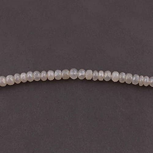 Chalcédonie Silverite naturelle facettée 8-10mm pour création de bijoux