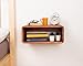 WOODCHES Floating Nightstand Wooden, Bedside Table, Nightstand Shelf, Handmade, Wall Mounted Bedside Shelf, Minimalist and Unique Style (Paris)