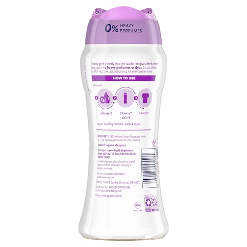 Image of Downy Light Laundry Scent Booster Beads, White Lavender Scent, 12.2 OZ, In-wash fabric beads designed to be gentle with a light boost of scent, No Heavy Perfumes