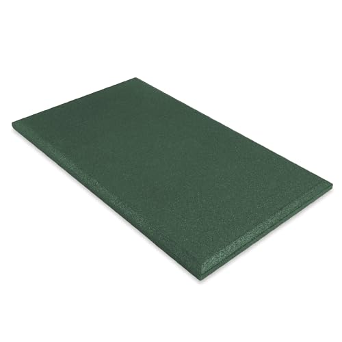 Playsafer Heavy Duty Commercial Grade Rubber Playground Safety Mat - Playground Protection Mat for Swings and Slides - 54' Long X 32' Wide x 2' Thick (Green)