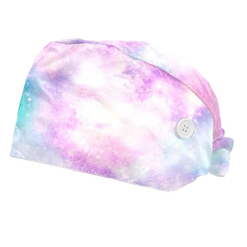 Chapeaux de travail VERED (lot de 2) avec motif rose et bandeau anti-transpiration ajustable