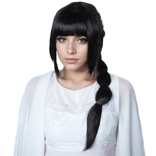 Perruque longue et bouclée noire pour femme sublimez votre soirée Halloween