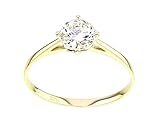 Old English Jewellers 9ct Yellow Gold 0.75ct Solitaire Engagement Ring size J K L M N O P Q R S (K)