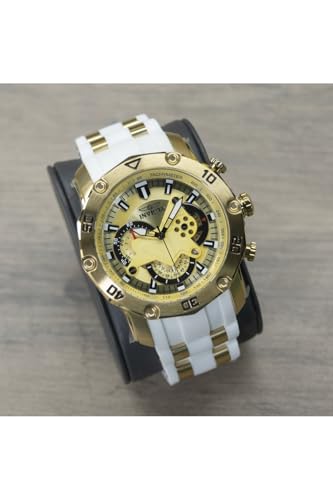 Montre homme Invicta Pro Diver montre bracelet silicone blanc cadeau idéal