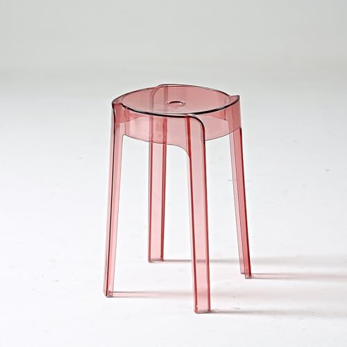 Taburete de ducha apilable acrílico transparente duradero, impermeable, para baño, cocina, dormitorio, comedor, oficina, diseño elegante y funcional para un uso versátil