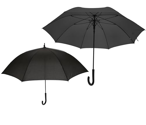 Grand parapluie noir 111cm pour rester au sec lors de vos trajets